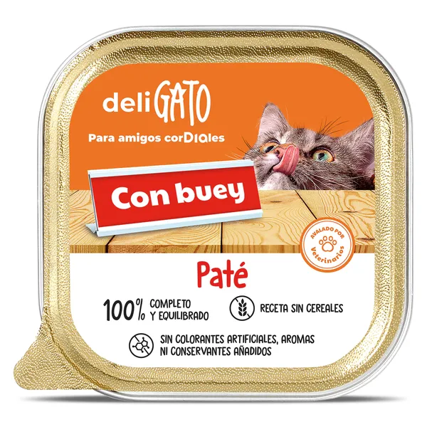 Paté para gato con buey Dia Deligato 100 g 2
