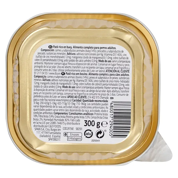 Paté para perro con ternera Dia Deliperro 300 g 4