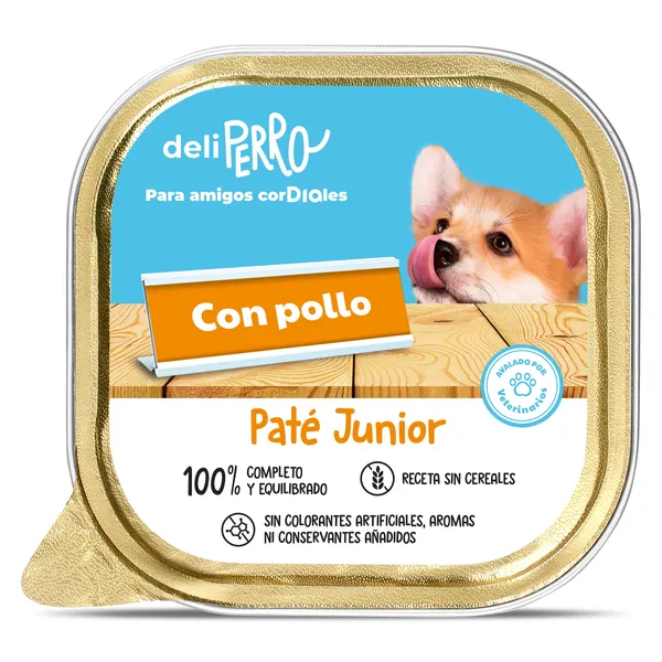 Paté para perros cachorros con pollo Deliperro de Dia tarrina 300 g 2