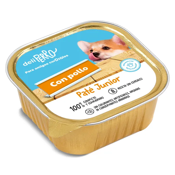 Paté para perros cachorros con pollo Deliperro de Dia tarrina 300 g 3