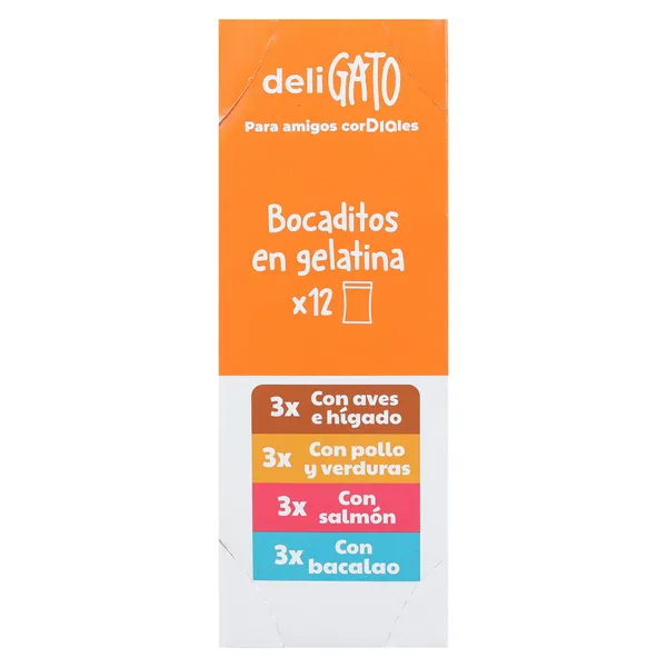 Alimento para gatos bocaditos en gelatina Dia Deligato pack 12 x 100 g 4