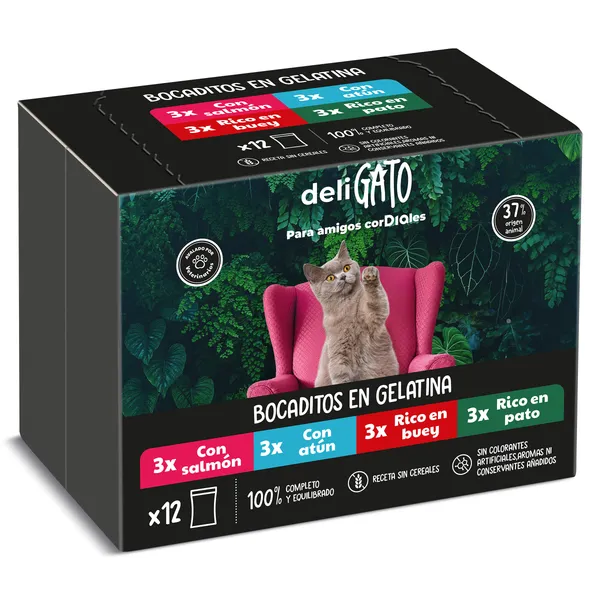 Alimento para gatos bocaditos en gelatina Dia Deligato 12 x 100 g 3