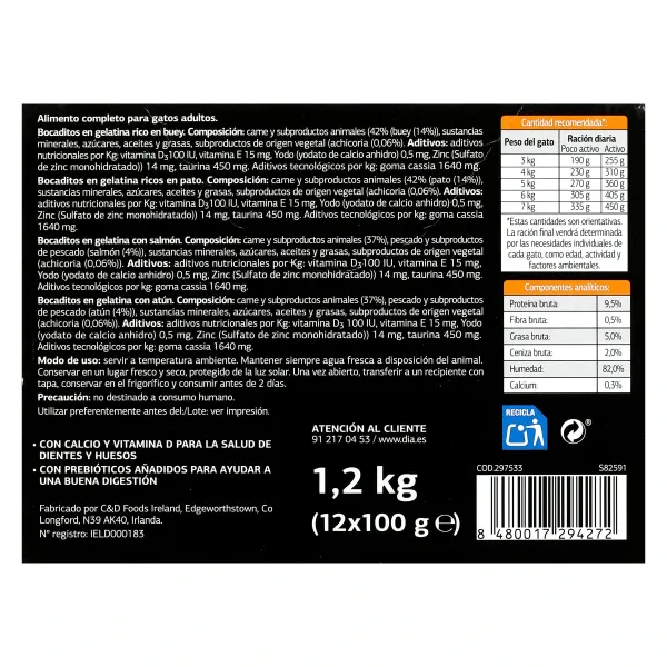 Alimento para gatos bocaditos en gelatina Dia Deligato 12 x 100 g 4