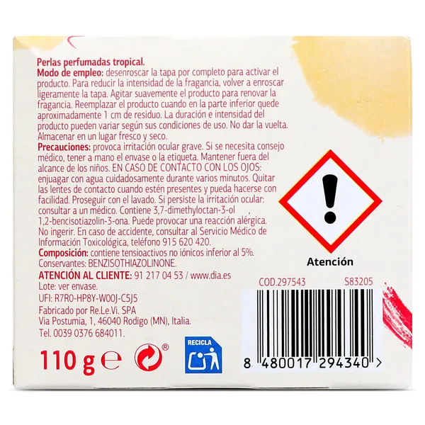 Ambientador perlas perfumadas tropical Super Paco de Dia 110 g 4