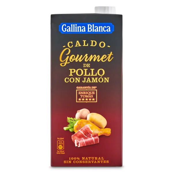 Caldo de pollo con jamón gourmet Gallina Blanca 1 L 2