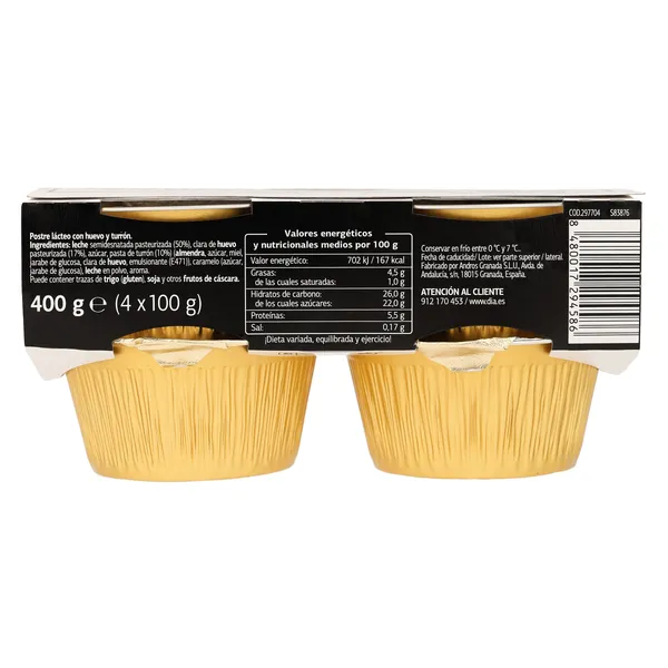 Flan de turrón Caprichoso Dia pack 4 x 100 g 3
