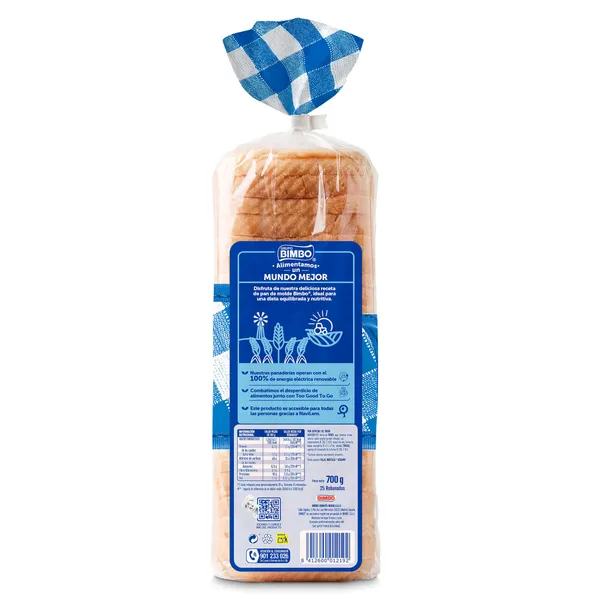 Pan de molde formato familiar Bimbo 640 g 2