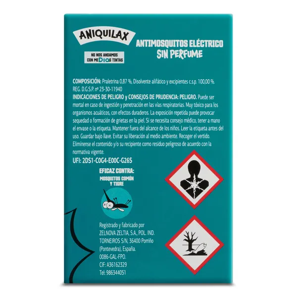 Insecticida eléctrico antimosquitos difusor + recambio Aniquilax de Dia caja 1 unidad 3
