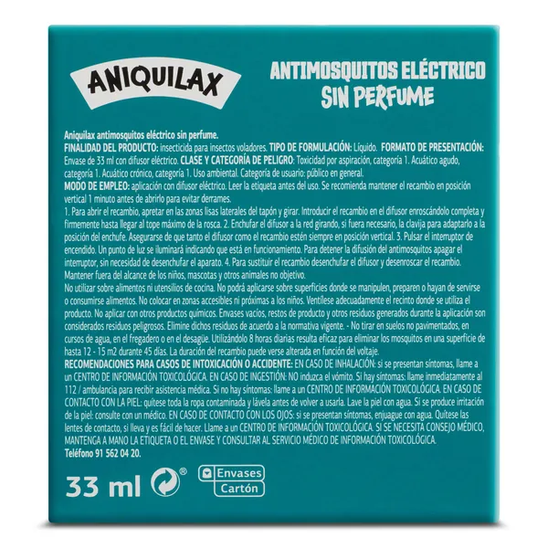 Insecticida eléctrico antimosquitos difusor + recambio Aniquilax de Dia caja 1 unidad 4
