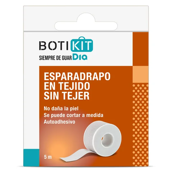 Esparadrapo hipoalergénico en tejido sin tejer Botikit de Dia caja 5 m 2