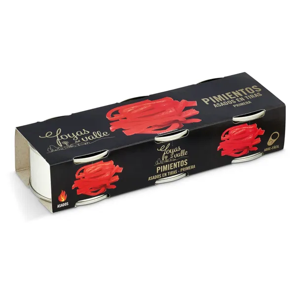 Pimientos rojos asados en tiras Joyas del valle 3 x 60 g 3