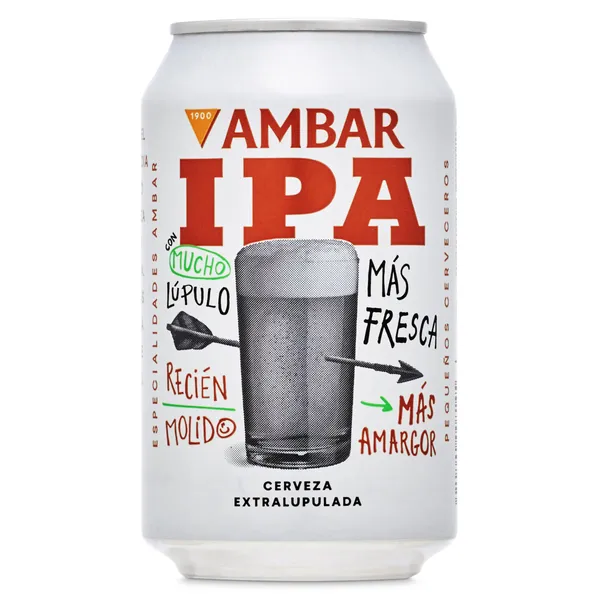 Cerveza ipa Ambar lata 33 cl