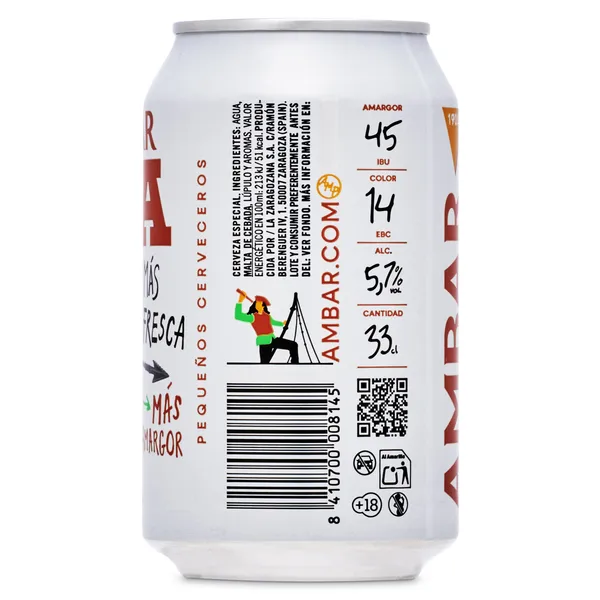 Cerveza ipa Ambar lata 33 cl 2
