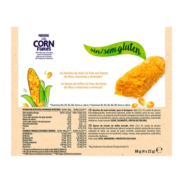 Barritas de cereales sin gluten Nestlé caja 88 g 3