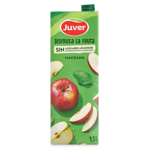 Bebida de zumo de manzana sin azúcares añadidos Juver 1,5 L 2