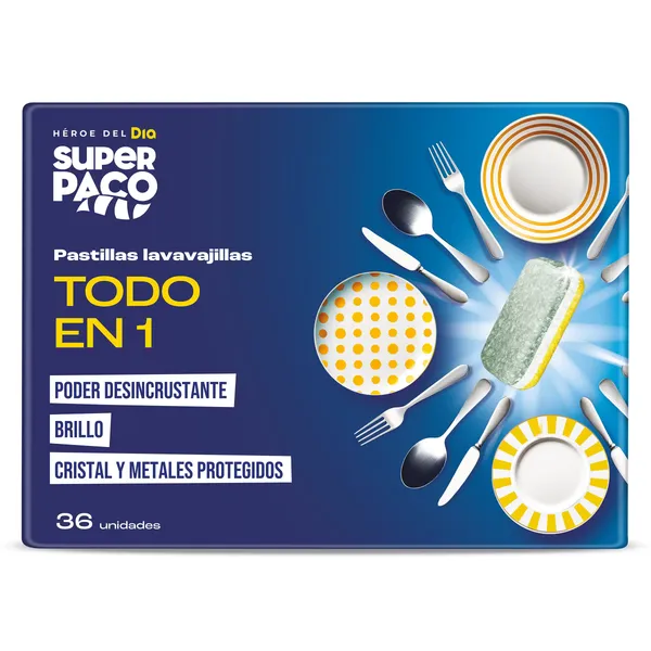 Pastillas lavavajillas Dia Super Paco 36 unidades 2