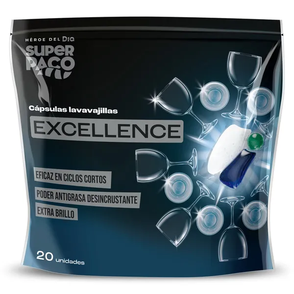 Pastillas lavavajillas excellece Dia Super Paco 20 unidades 2