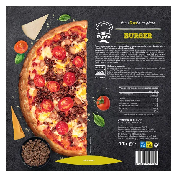 Pizza burger Dia Al Punto 445 g 4