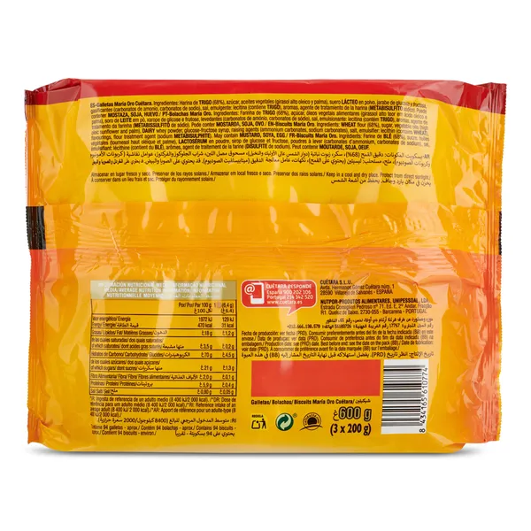 Galletas Cuétara María Oro 600 g 3
