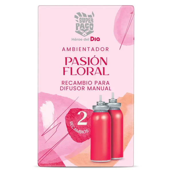 Ambientador pasión floral recambio  Super Paco de Dia caja 2 unidades 2