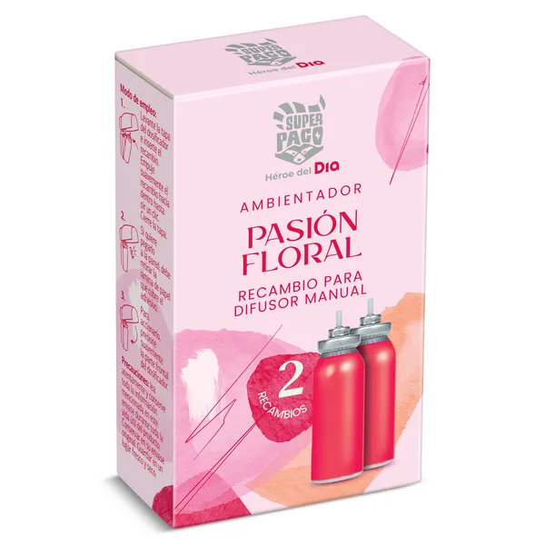 Ambientador pasión floral recambio Super Paco de Dia caja 2 unidades