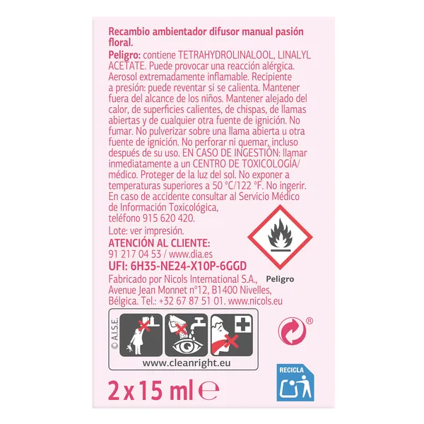 Ambientador pasión floral recambio  Super Paco de Dia caja 2 unidades 3