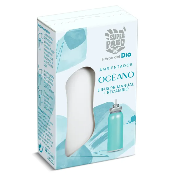 Difusor ambientador manual con recambio océano Dia Super Paco 1 unidad 3
