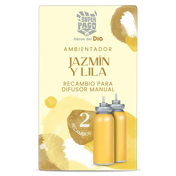 Ambientador jazmín y lila recambio  Super Paco de Dia caja 2 unidades 2