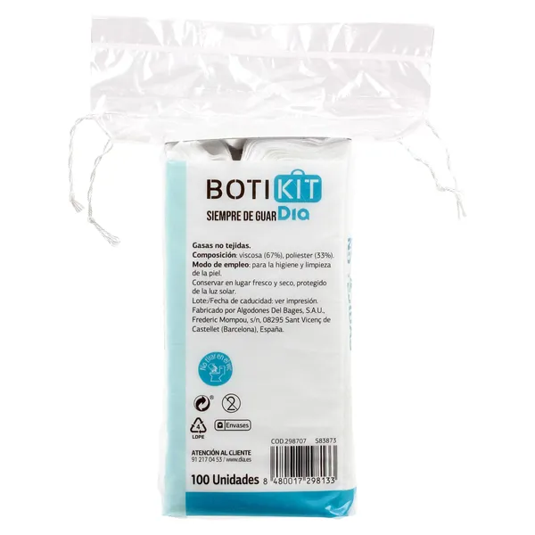 Gasas no tejidas Botikit de Dia bolsa 100 unidades 2
