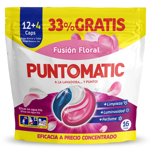 Detergente en cápsulas fusión floral Puntomatic 12 lavados 2