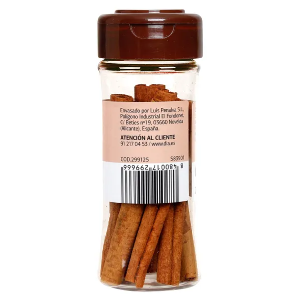 Canela en rama Dia Vegecampo frasco 20 g 2