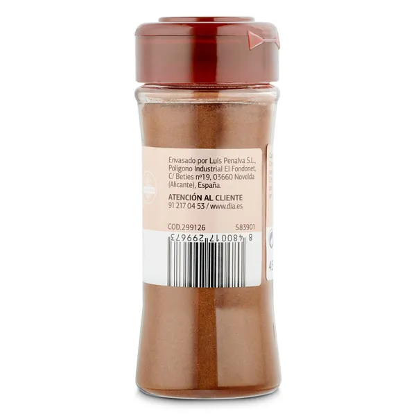 Canela molida Dia Vegecampo frasco 45 g 2