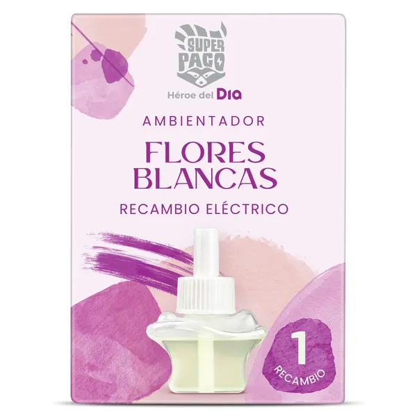 Ambientador eléctrico flores blancas recambio Super Paco de Dia caja 1 unidad 2