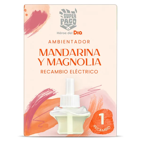 Ambientador eléctrico mandarina y magnolia recambio  Super Paco de Dia caja 1 unidad 2