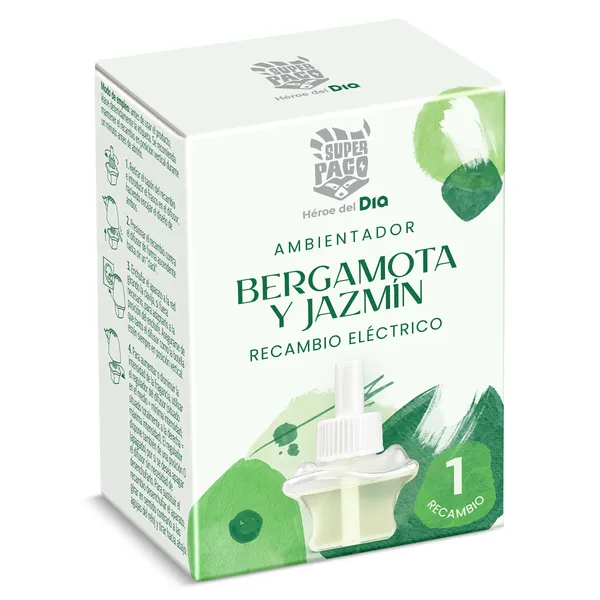 Recambio ambientador eléctrico bergamota y jazmín Dia Super Paco 1 unidad 3