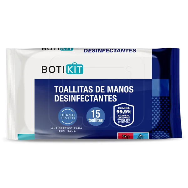 Toallitas de manos desinfectantes Dia Botikit 15 unidades 2