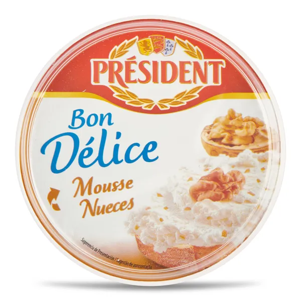 Mousse de queso con nueces President Bon délice tarrina 125 g 2