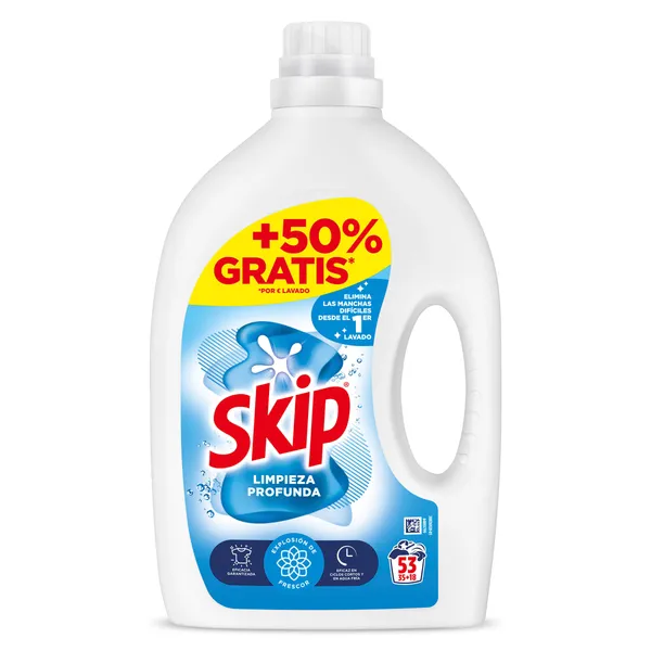 Detergente líquido limpieza profunda Skip 53 lavados 2