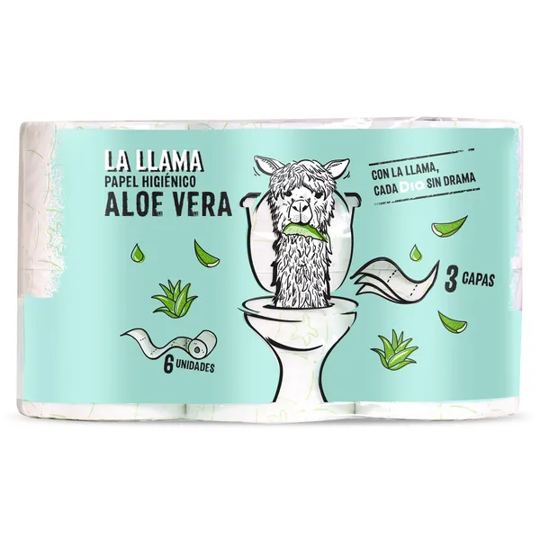 Papel higiénico aloe vera 3 capas Dia La Llama 6 unidades 2
