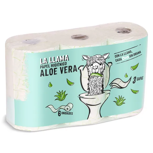 Papel higiénico aloe vera 3 capas Dia La Llama 6 unidades 3