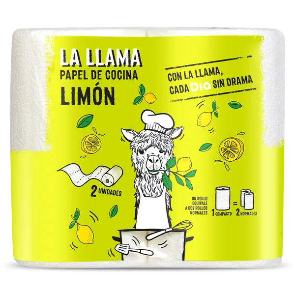 Papel de cocina limón Dia La Llama 2 unidades 2