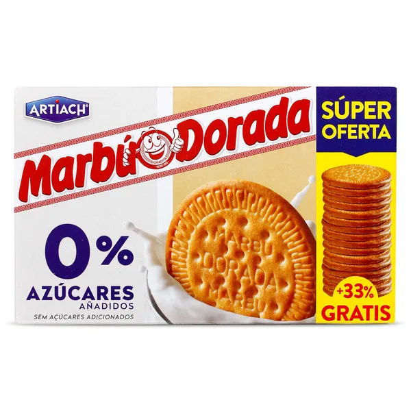 Galletas al horno 0% azúcares añadidos Marbú Dorada caja 400 g 2