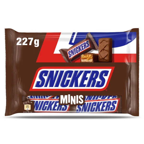 Mini barritas de chocolate con caramelo y cacahuetes Snickers 227 g 2