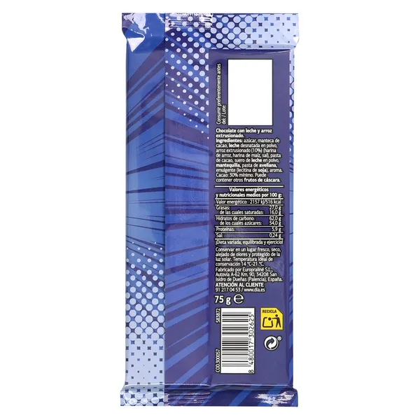 Chocolate con leche crujiente Dia Temptation 75 g 3