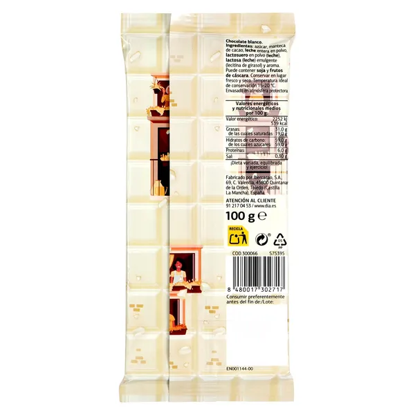 Chocolate blanco Dia Temptation 100 g 3
