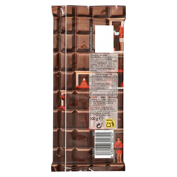 Chocolate con leche Dia Temptation 100 g 3