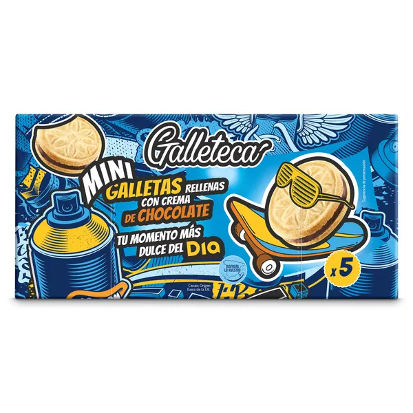 Mini galletas rellenas de crema de chocolate Galleteca de Dia 220 g 2
