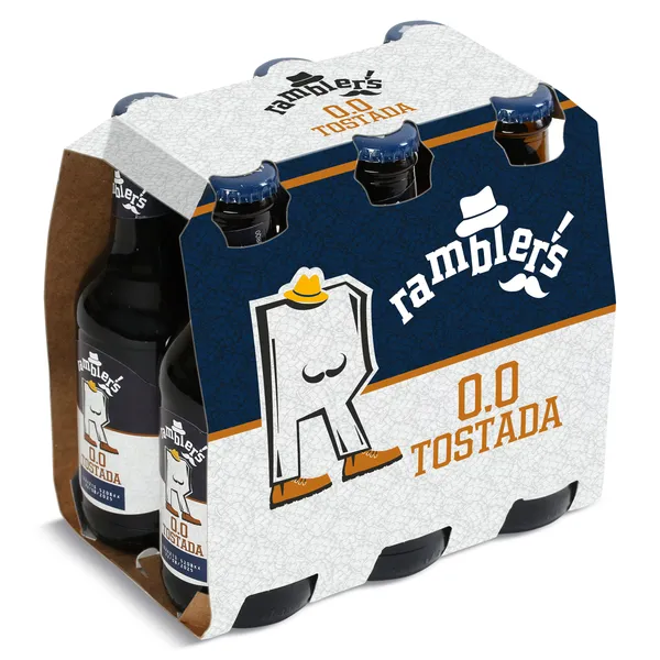 Cerveza tostada 0,0% alcohol Ramblers de Dia botella 6 x 25 cl