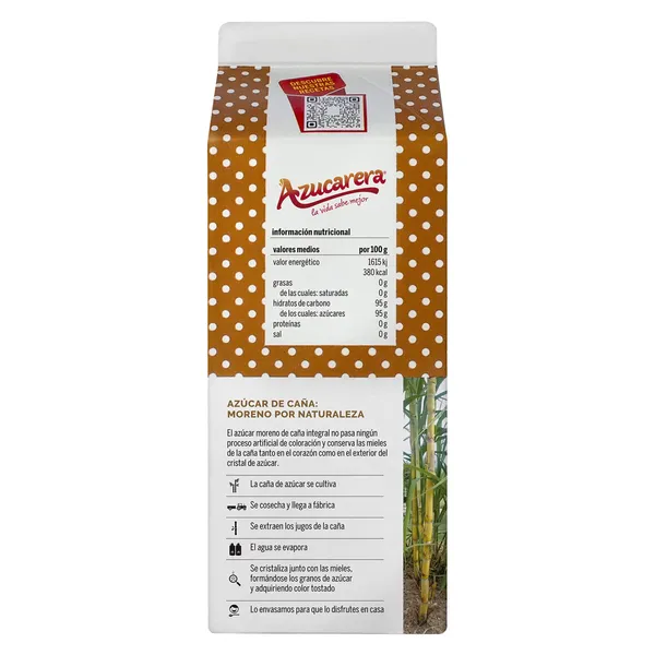 Azúcar moreno de caña integral Azucarera 500 g 4