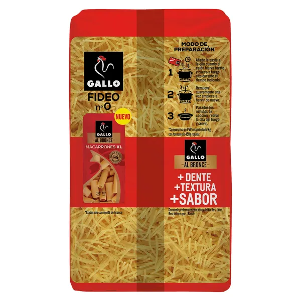 Fideo N.º 0 Gallo bolsa 400 g 2